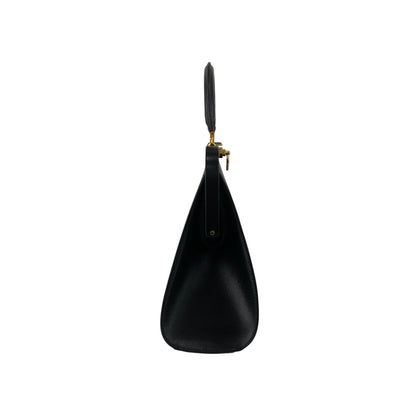 Christian Dior Metal Clasp Handbag Black Vintage istwjt