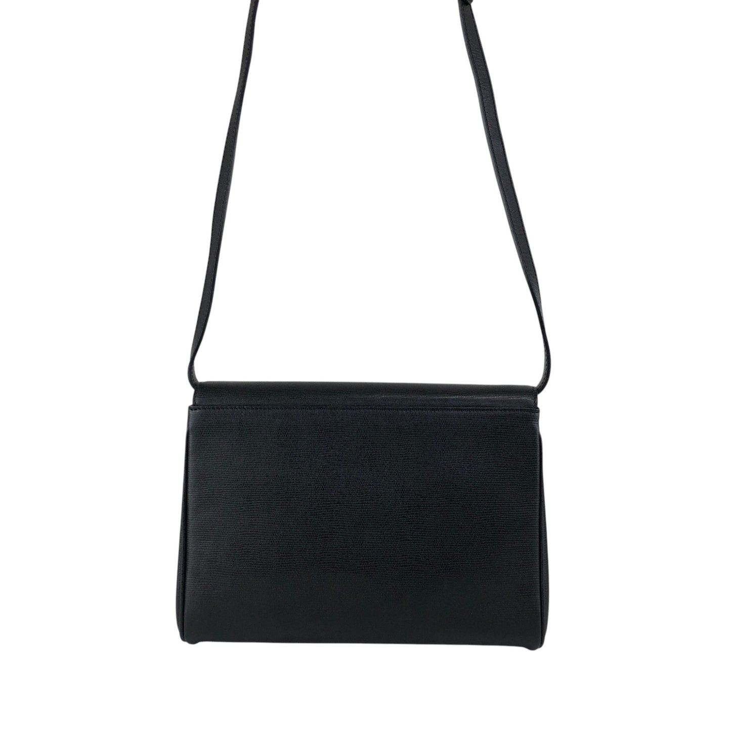 CELINE Circle Logo Shoulder bag Black Vintage bwix55