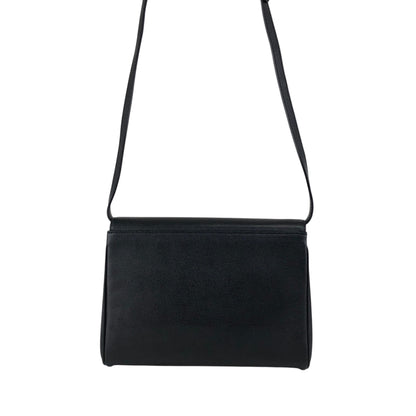 CELINE Circle Logo Shoulder bag Black Vintage bwix55