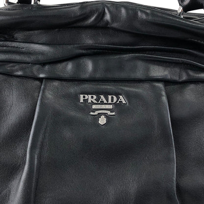 PRADA Logo Handbag Black Vintage bkzmzt