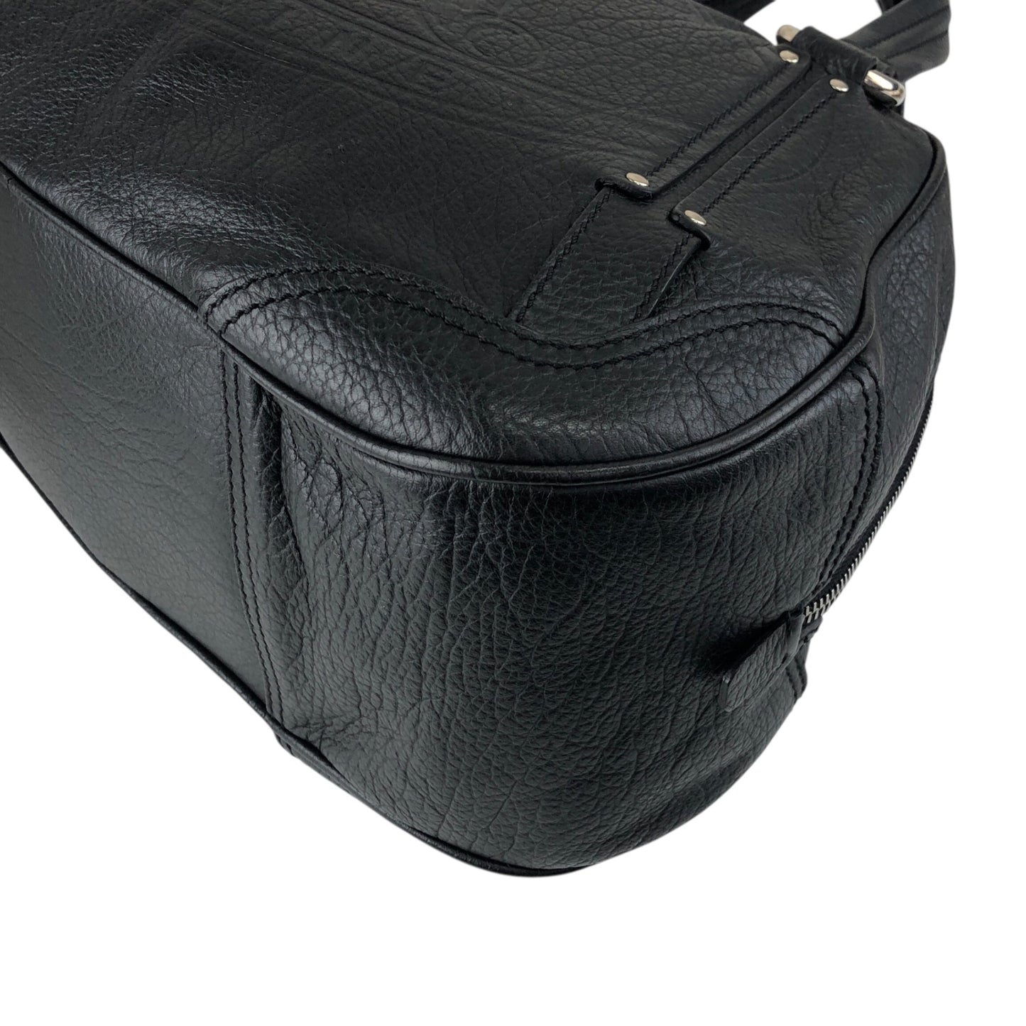 CELINE Blason Small Boston bag Handbag Black Vintage 2bg7ri