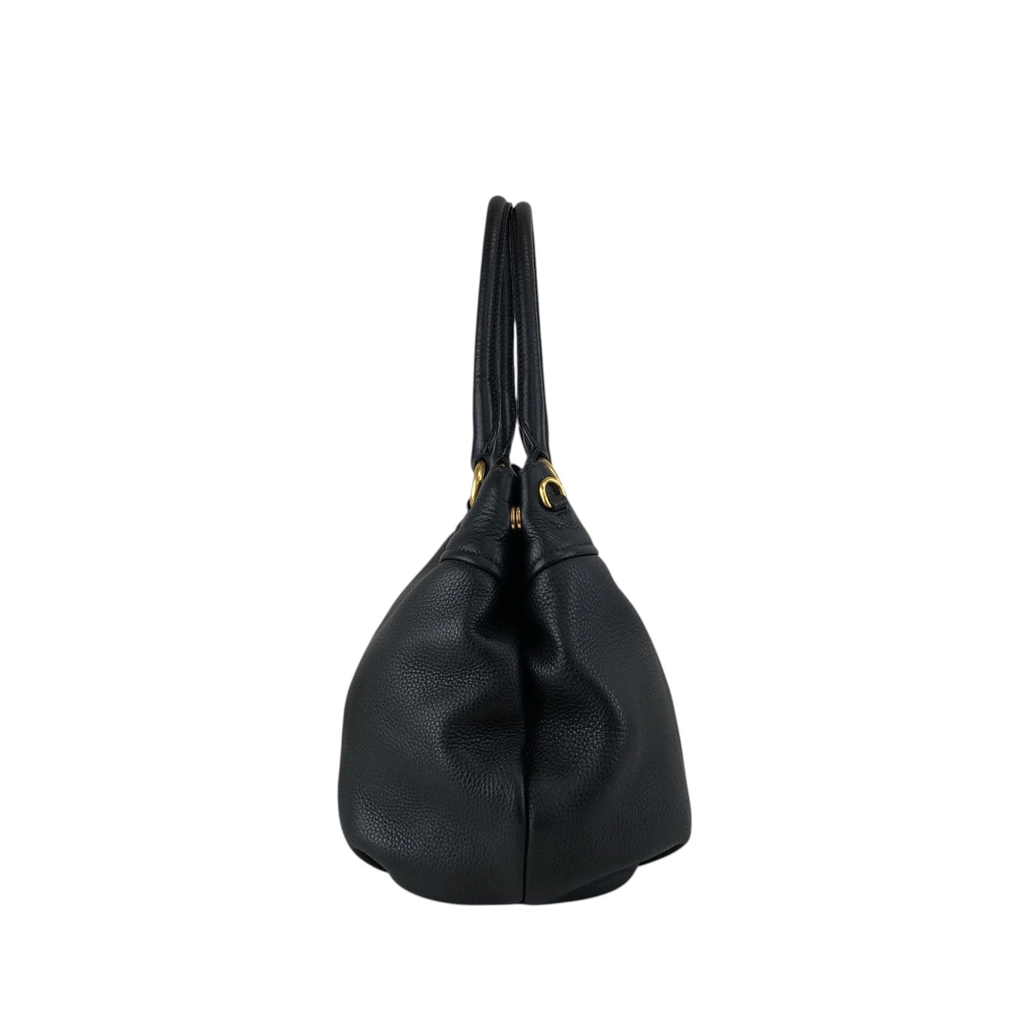 PRADA Logo Two-way Handbag Shoulder bag Black Vintage g864hh