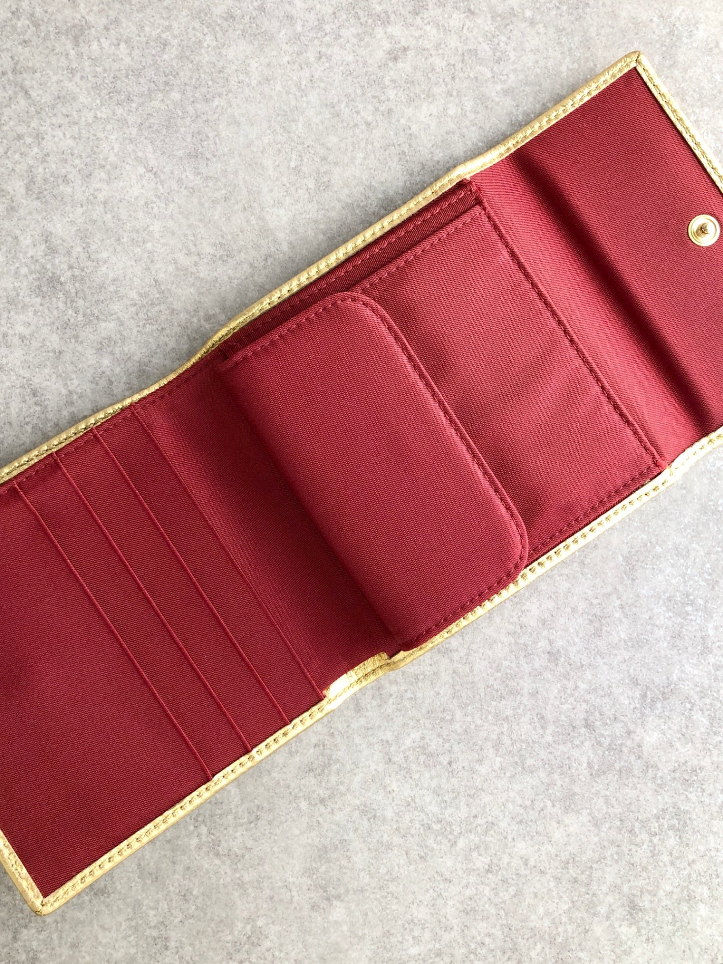 Christian Dior Logo Folded Wallet Gold Vintage fcvxty