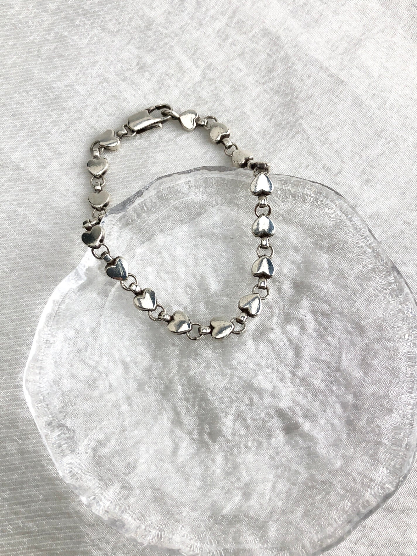 Tiffany & Co. Heart Motif Bracelet Silver Vintage y38d46