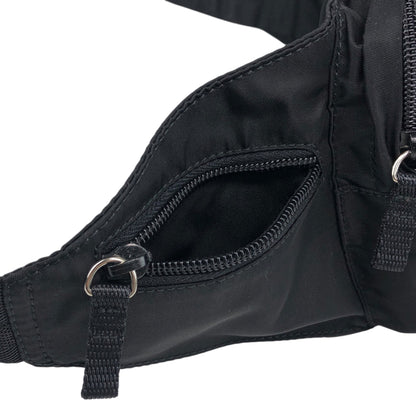 PRADA Tessuto Triangle Logo Sling bag Black V210 Vintage st4ma3