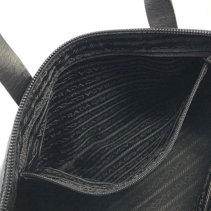 PRADA Triangle Logo Nylon Handbag Black Vintage hdamrs