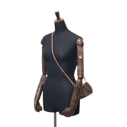 CELINE Macadam Two-way Small Boston bag Shoulder bag Brown Vintage bnscrs