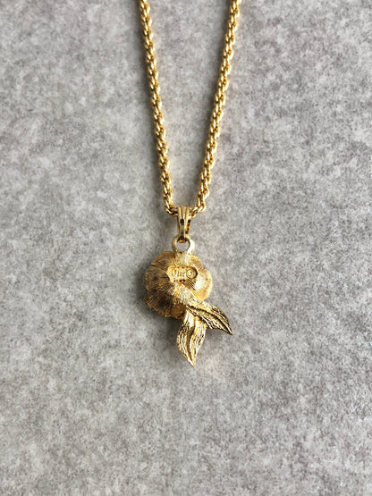 Christian Dior Necklace Gold Vintage ysecz3