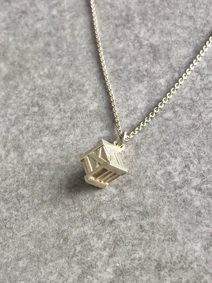 Tiffany & Co. Cube Motif Necklace Silver Vintage gt8wh5