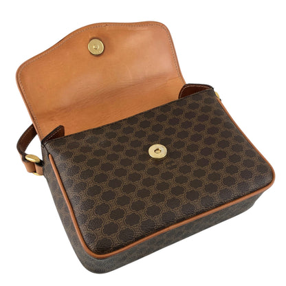 CELINE Macadam Blason Shoulder bag Brown Vintage bgeuwn