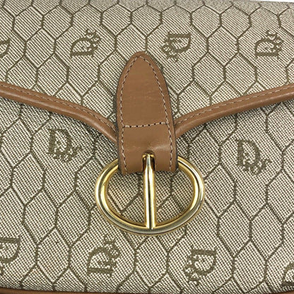 Christian Dior Honeycomb Pattern Shoulder bag Beige Vintage wvwdbt