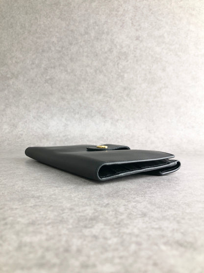 CELINE Blason Long Wallet Black Vintage 4g2ket