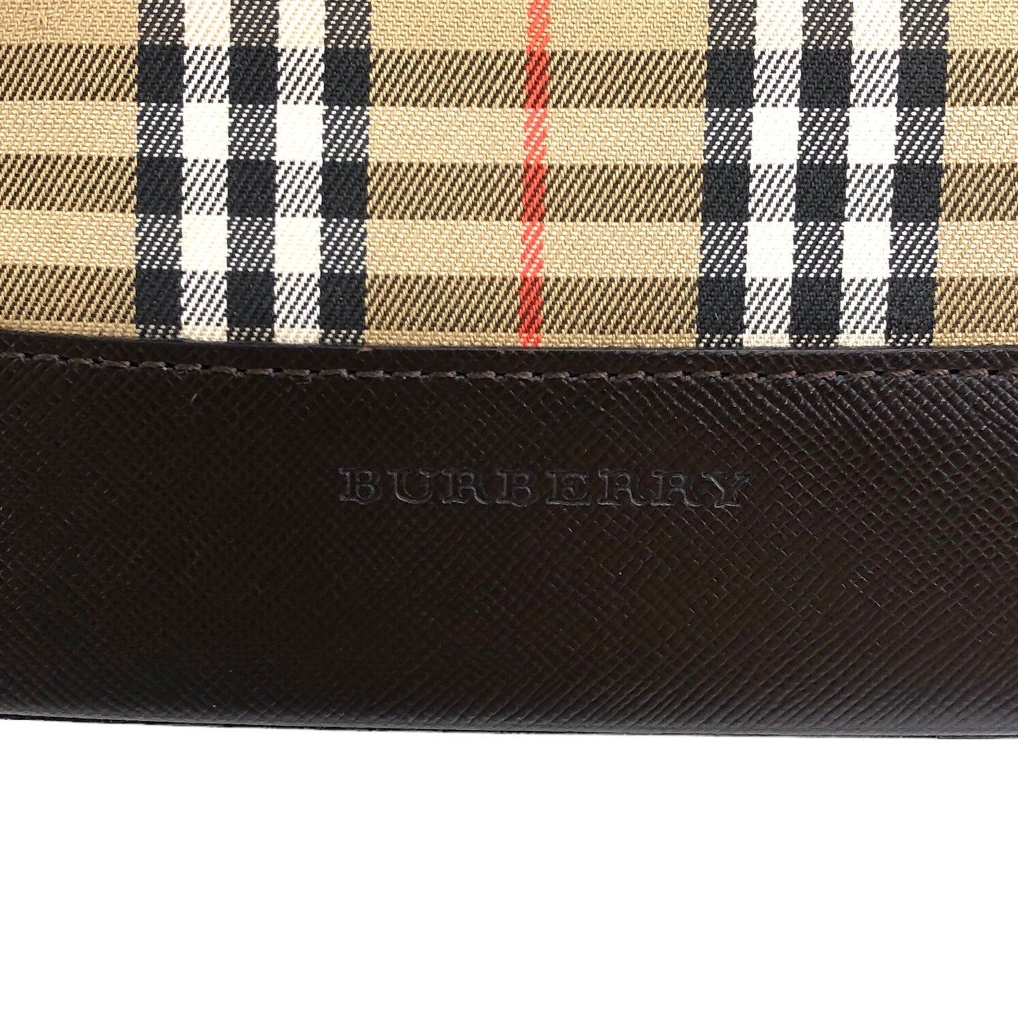 BURBERRY Classic Check Charm Shoulder bag Brown Vintage n5wkmf