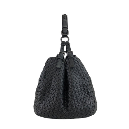 Bottega Veneta Intrecciato Shoulder bag Black Vintage 7fgs3j