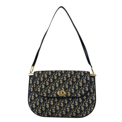 Christian Dior Trotter Shoulder bag Navy Vintage 2xwr2a