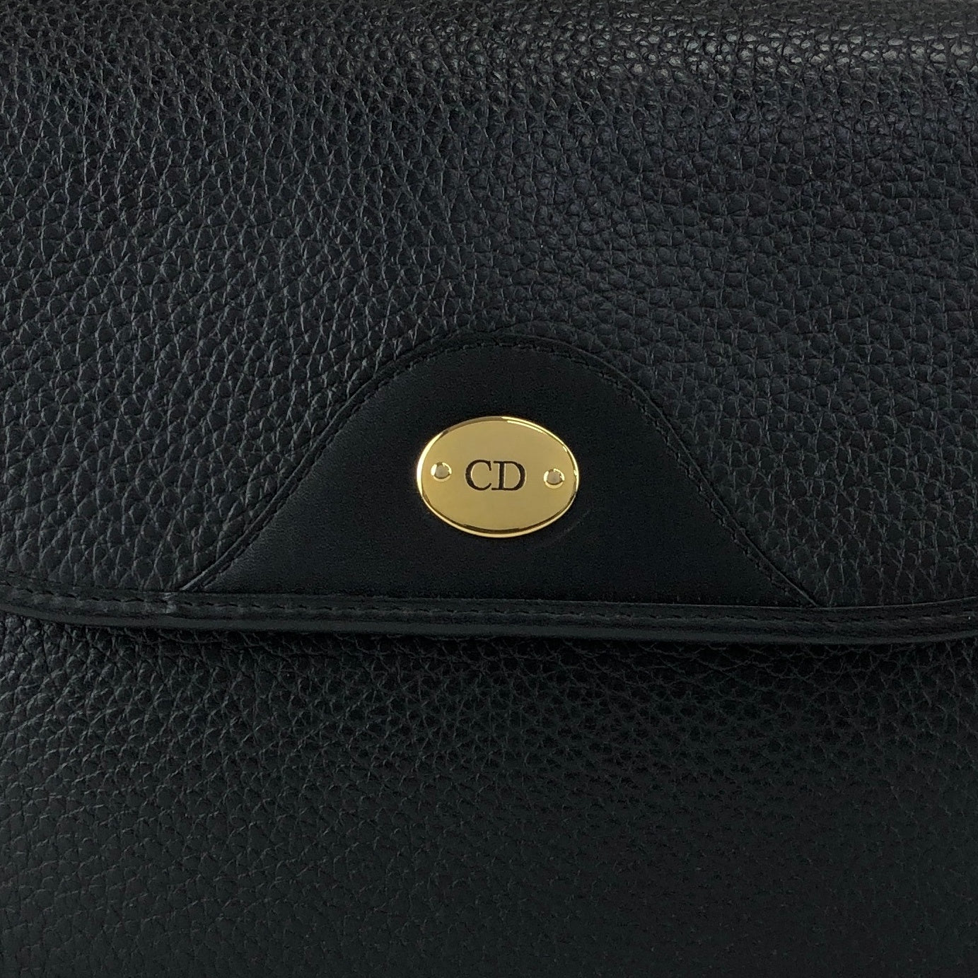 Christian Dior CD Logo Shoulder bag Black Vintage mhs6vd