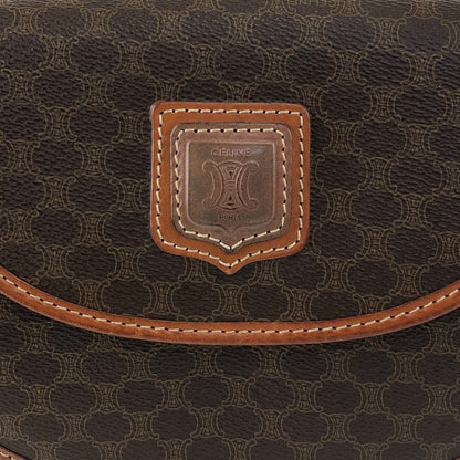 CELINE Macadam Blason Shoulder bag Brown Vintage ezwy2j