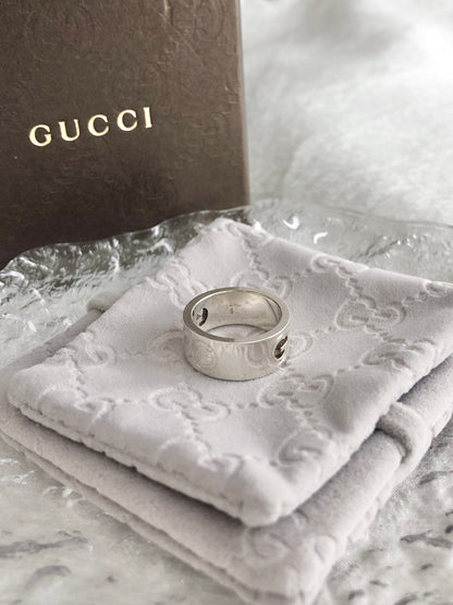 GUCCI SILVER925 Ring Silver Vintage r5mxhd