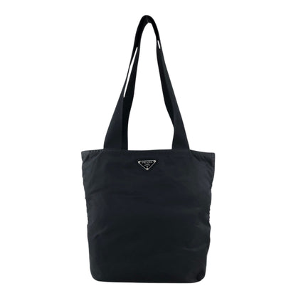 PRADA Tessuto Triangle Logo Totebag Black Vintage dmp62y