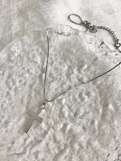 Christian Dior Cross Necklace Silver Vintage rxbzag