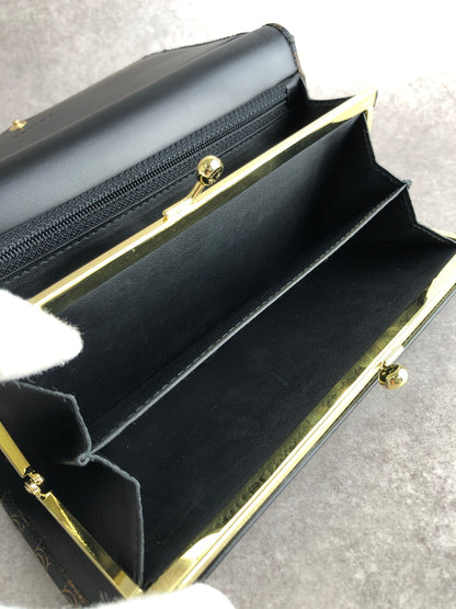 CELINE Macadam Long Wallet Black Vintage dv85f5