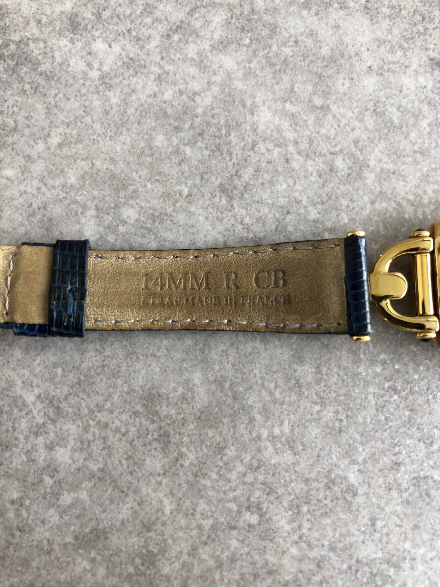 GUCCI Horse Bit Watch Gold×Blue Vintage dfsa2j