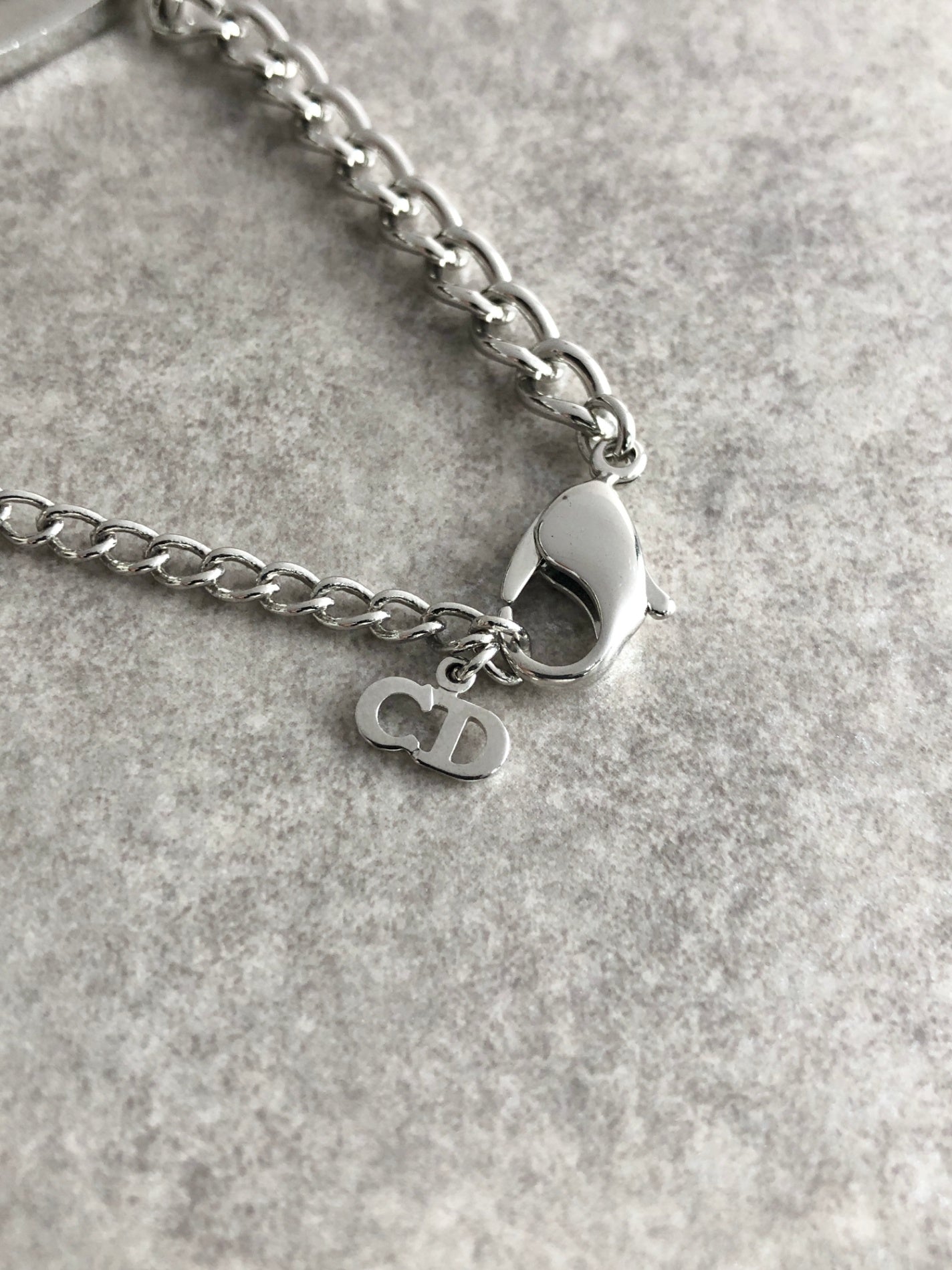 Christian Dior Logo Bracelet Silver Vintage cevvhs
