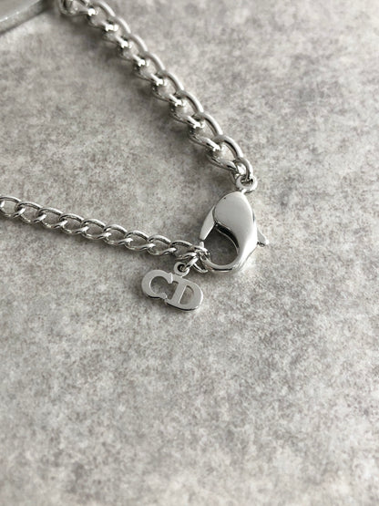 Christian Dior Logo Bracelet Silver Vintage cevvhs