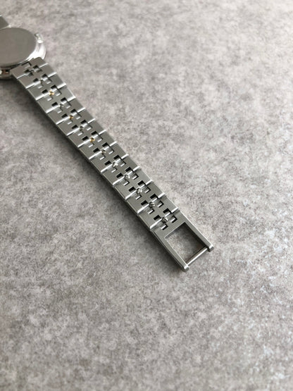 HERMES Logo Quartz Watch Silver×Gold Vintage ud4ac3