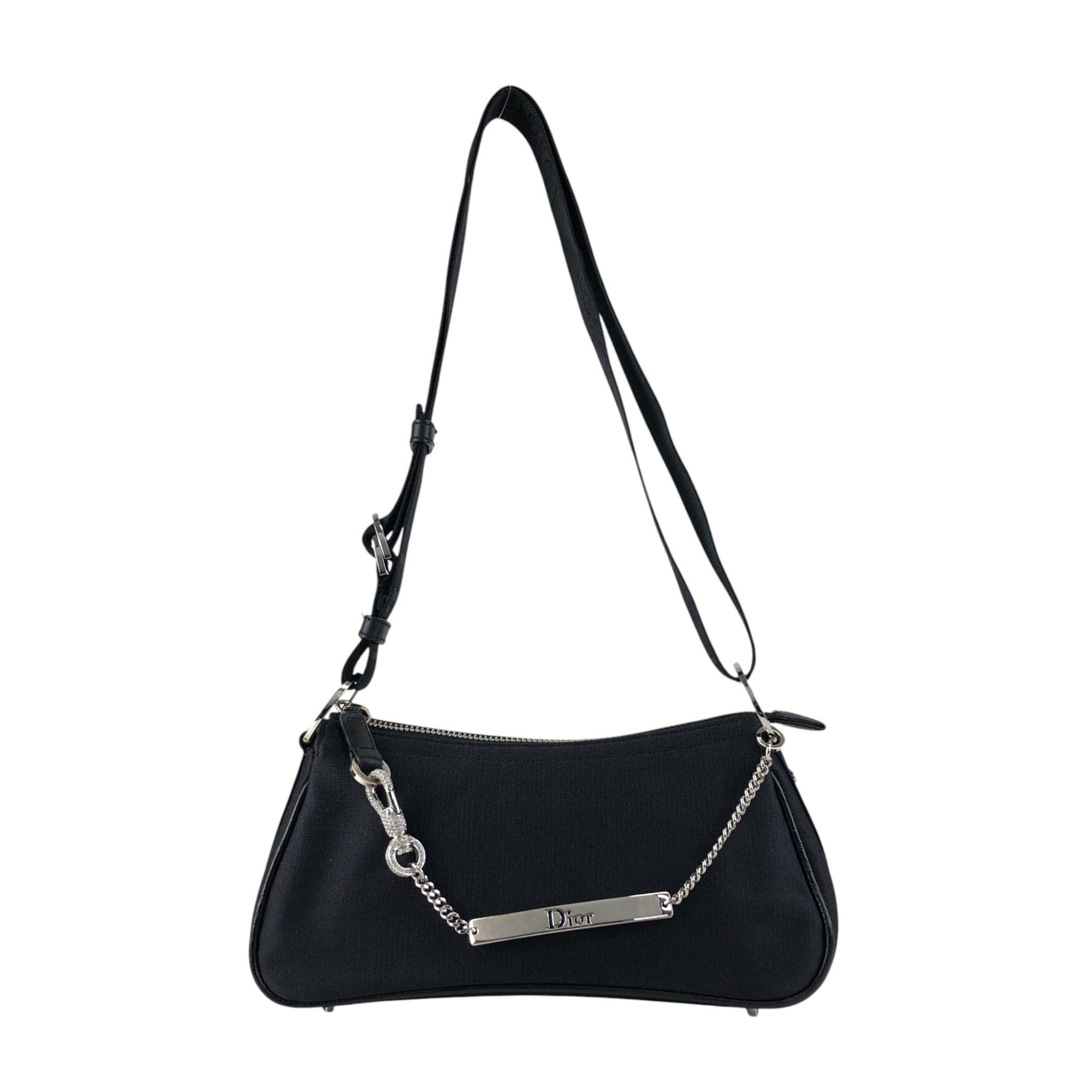 るん様 Christian Dior ガリアーノ期 レーシング チビT 黒 Christian Dior Logo Stone Shoulder bag Black Vintage 3ta7w7