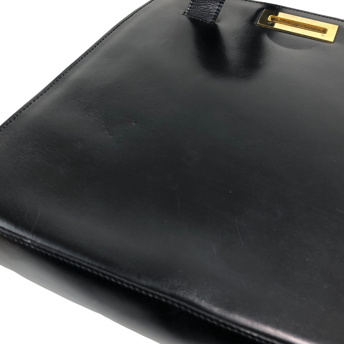 CELINE Gancini Handbag Black Vintage skvha5