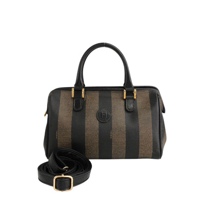 FENDI Pecan Two-way Handbag Shoulder bag Black Vintage tyz7ma