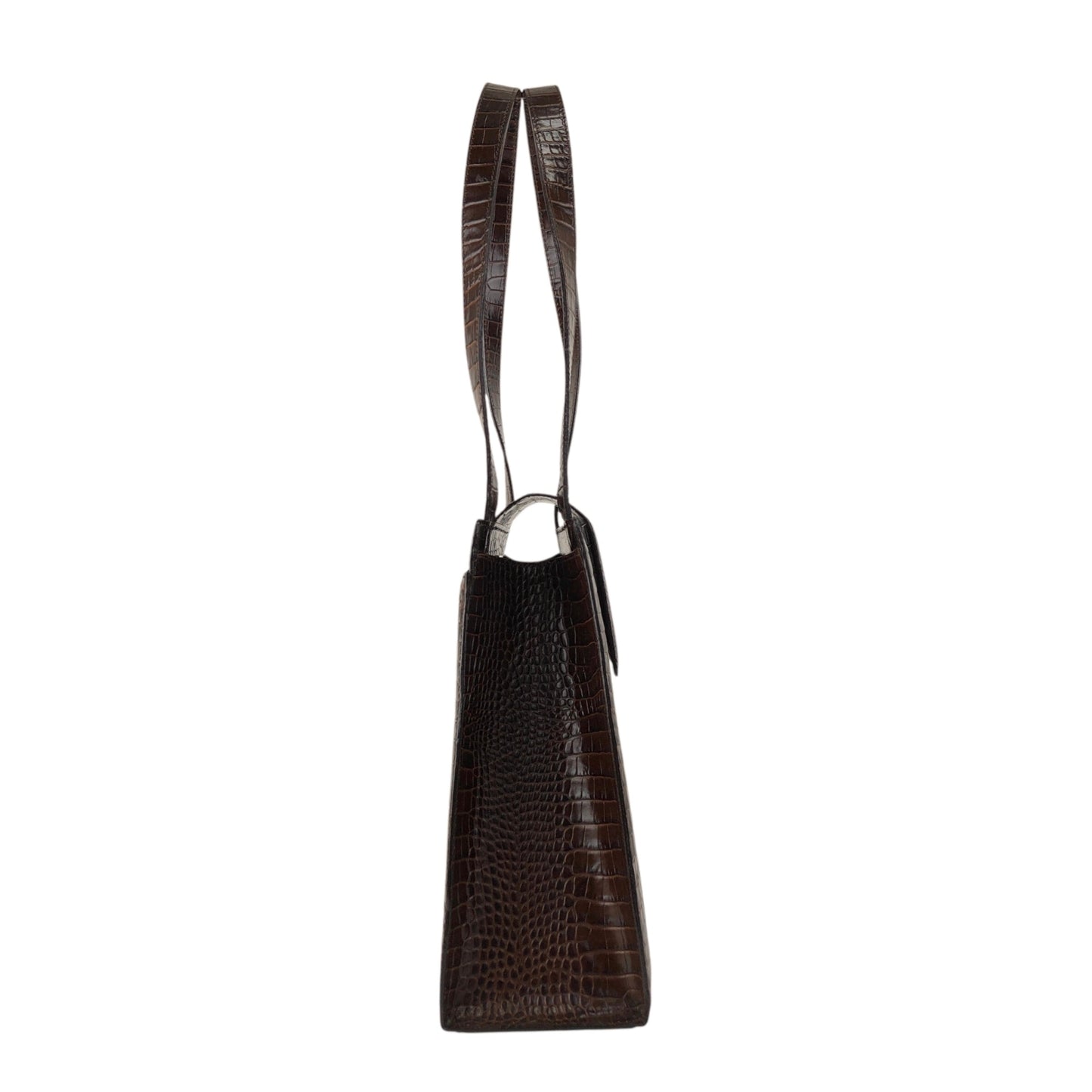 Yves Saint Laurent YSL Logo Handbag Brown Vintage 2xrtap
