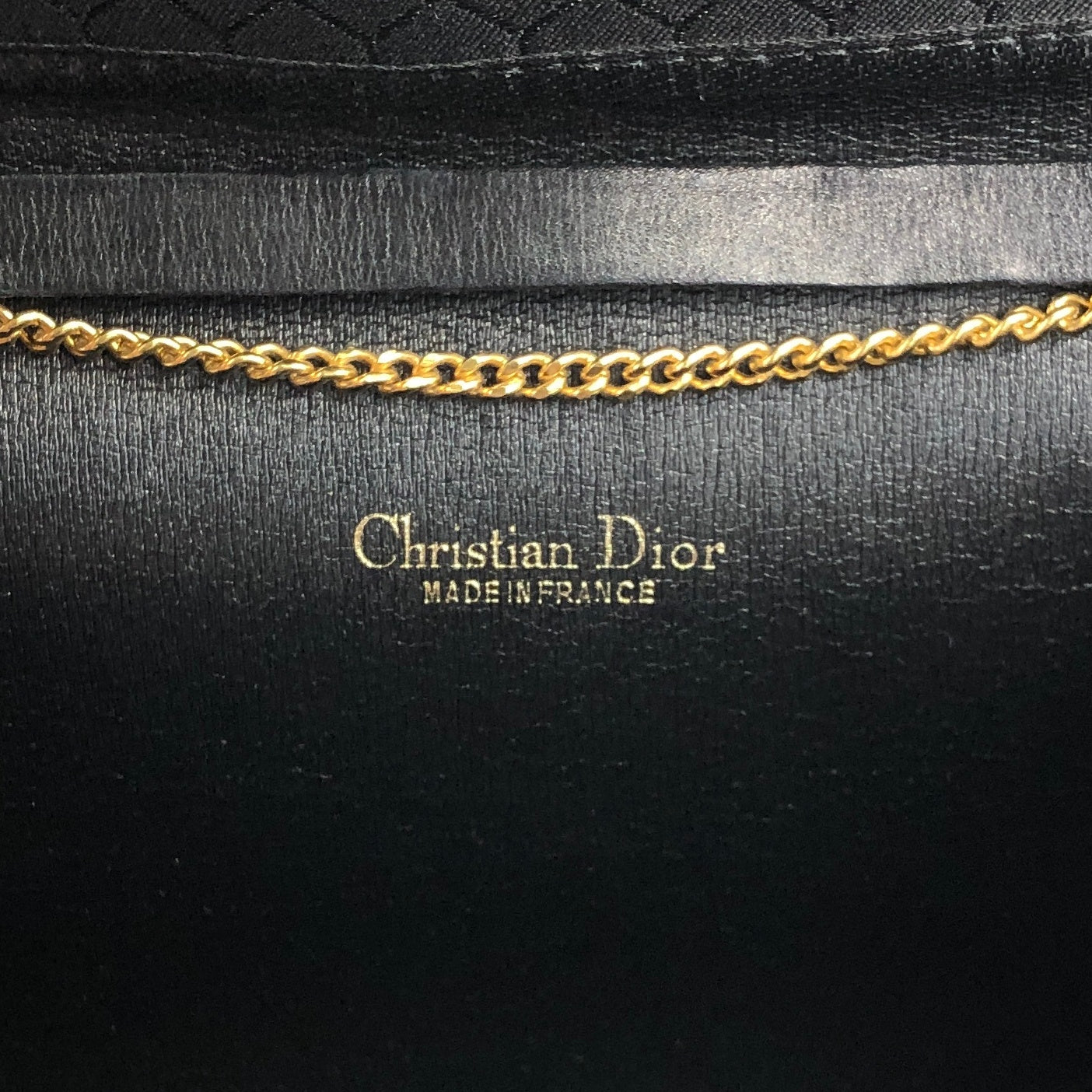 Christian Dior Honeycomb Pattern Chain Shoulder bag Black Vintage 7gcwcg