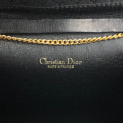 Christian Dior Honeycomb Pattern Chain Shoulder bag Black Vintage 7gcwcg