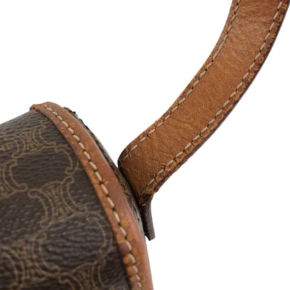 CELINE Macadam Horse Bit Shoulder bag Brown Vintage ejz44f