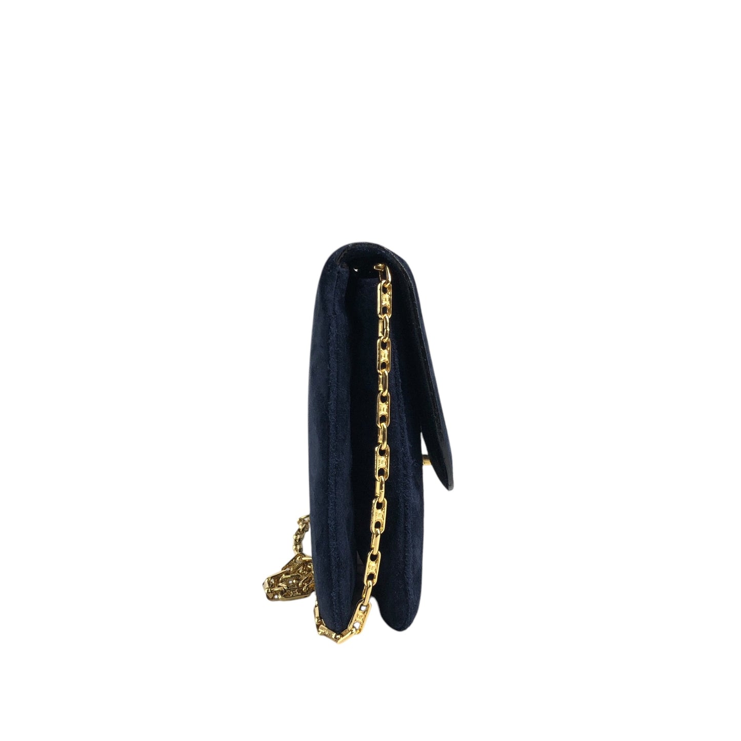CELINE Blason Chain Shoulder bag Navy Vintage bppgsa