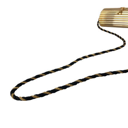 Yves Saint Laurent YSL Logo Metal Clasp Shoulder bag Gold Vintage wtcj8d