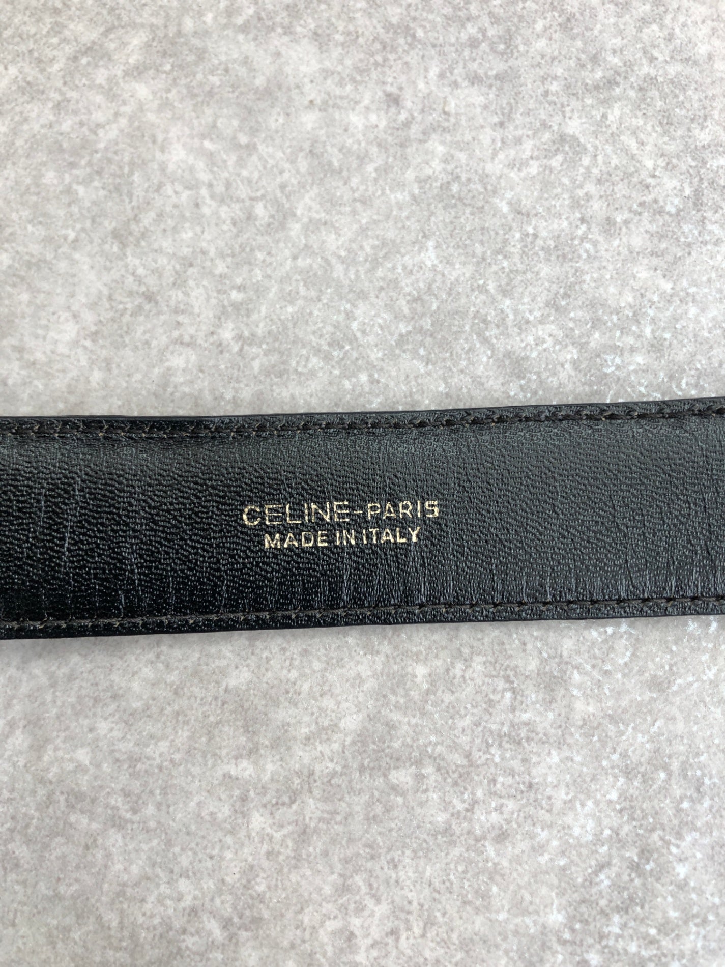 CELINE Triomphe Belt Black Vintage uw4euk