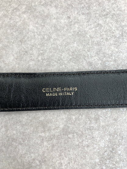 CELINE Triomphe Belt Black Vintage uw4euk