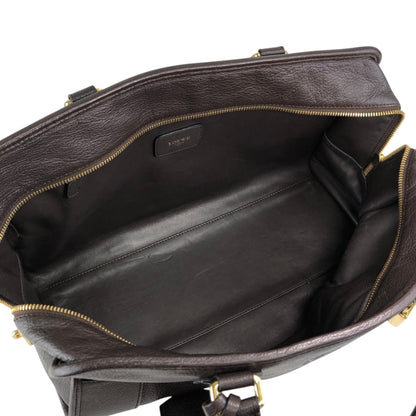 LOEWE Amazona36 Anagram Handbag Boston bag Dark Brown Vintage ihmrwb