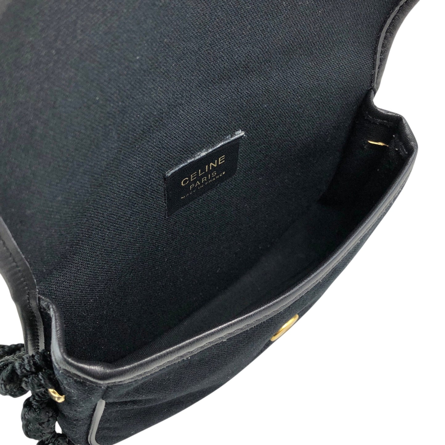 CELINE Blason Small Shoulder bag Black Vintage p8xbtw