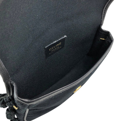 CELINE Blason Small Shoulder bag Black Vintage p8xbtw