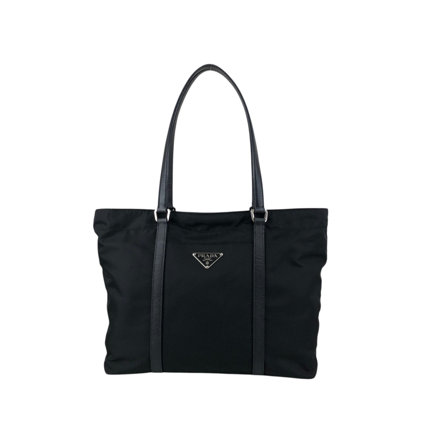 PRADA Tessuto Triangle Logo Totebag Black Vintage 8caxp5