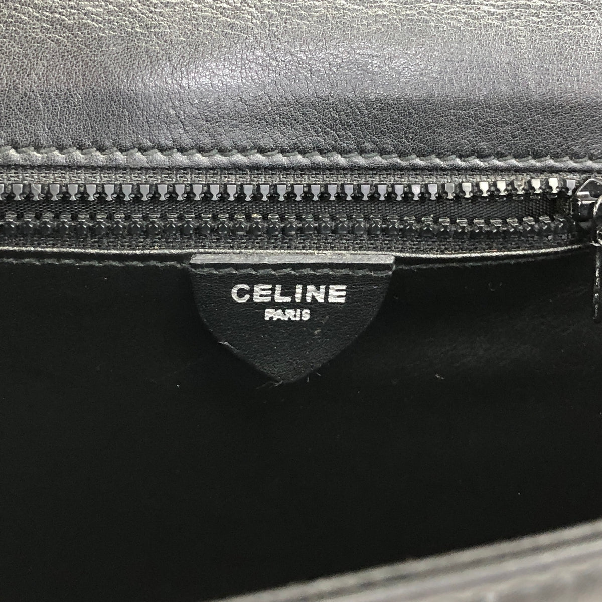 CELINE Gancini Shoulder bag Black Vintage zrwxe4