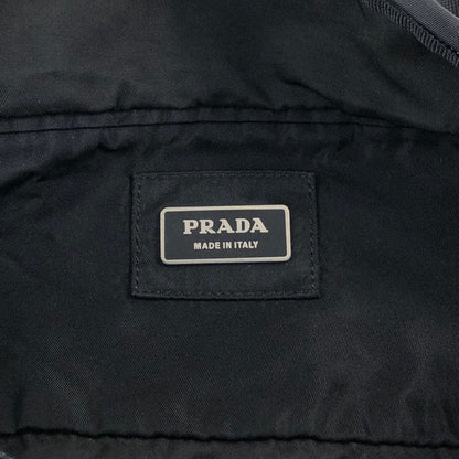 PRADA Tessuto Triangle Logo Sling bag Black Vintage cf6epr
