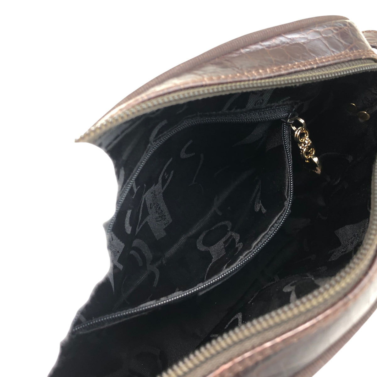 Salvatore Ferragamo Logo Shoulder bag Brown Vintage z3szbs