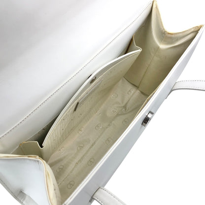 VALENTINO GARAVANI Logo Handbag White Vintage rfwnhz