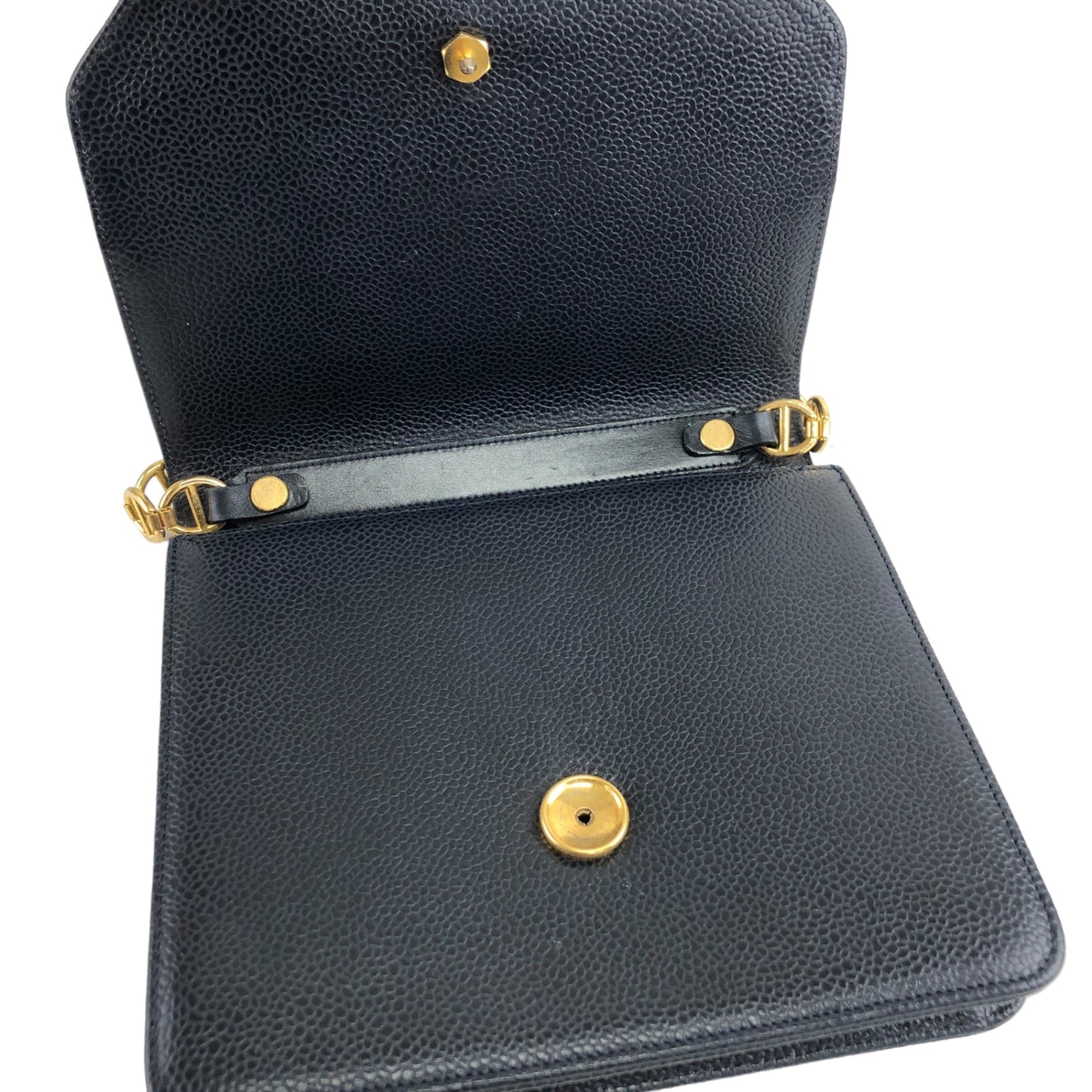 Christian Dior Chain Shoulder bag Navy Vintage vxj4zv