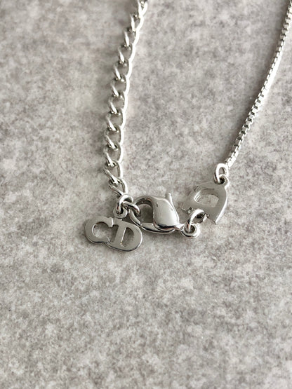 Christian Dior Logo Bracelet Silver Vintage 6dgdge